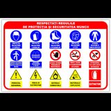 Panou pentru respectarea regulilor de protectia si securitatea muncii